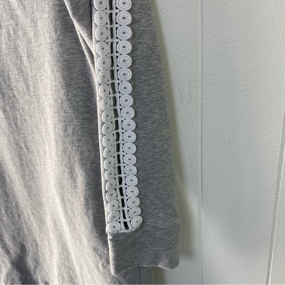 Lilly Pulitzer Skipper Popover Lace Sleeve Dress Heathered Grey Size Medium - Picture 9 of 13